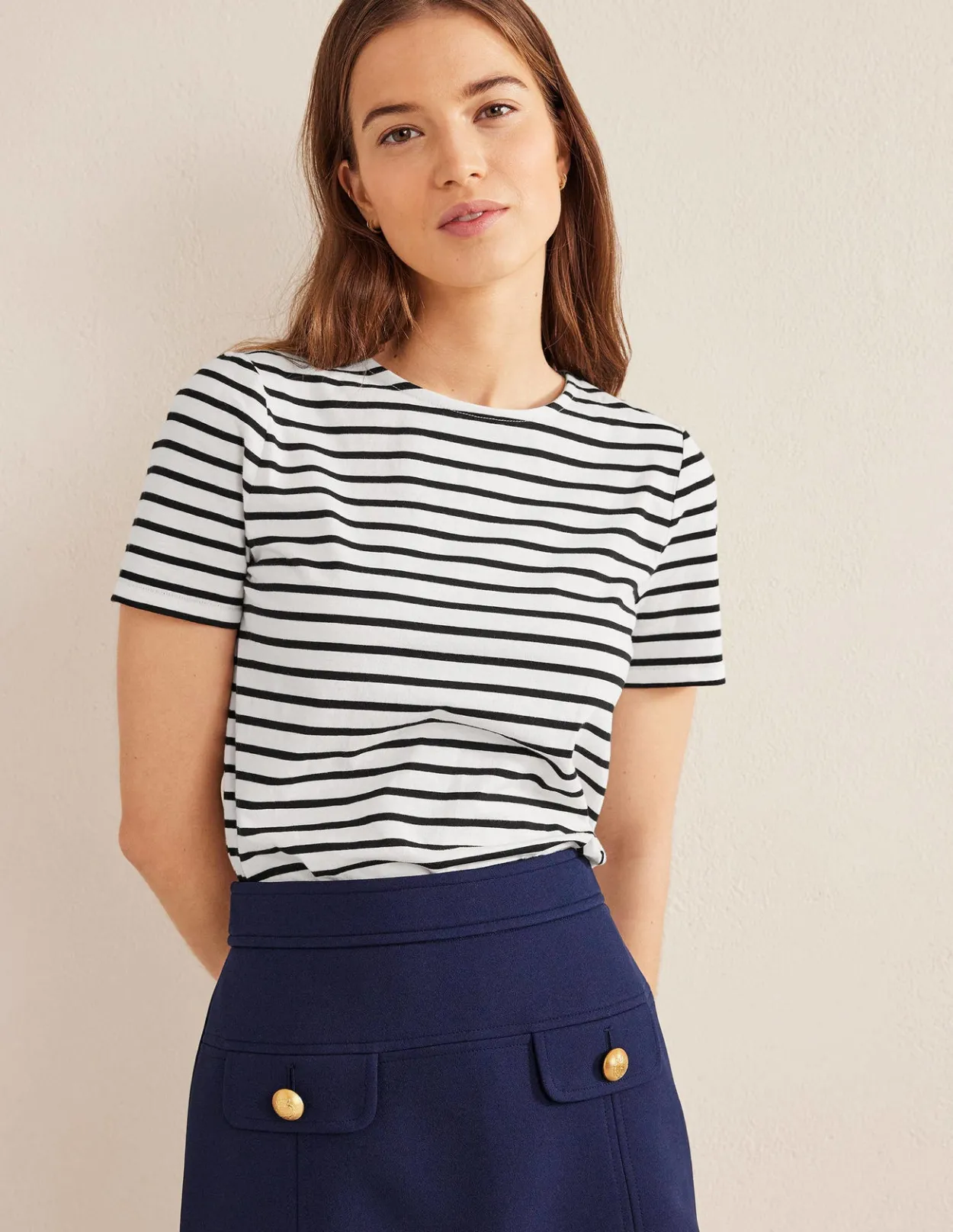 Clearance Bea Short Sleeve Breton Women Tops & Blouses