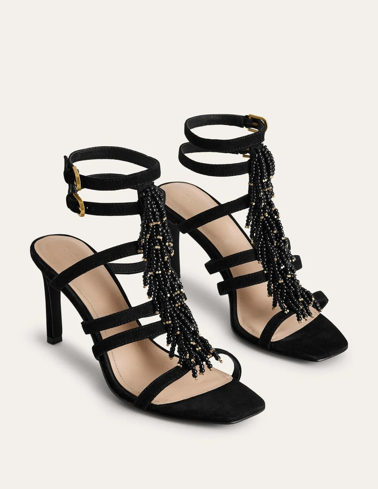 Shop Beaded Heeled Sandals Women Heels