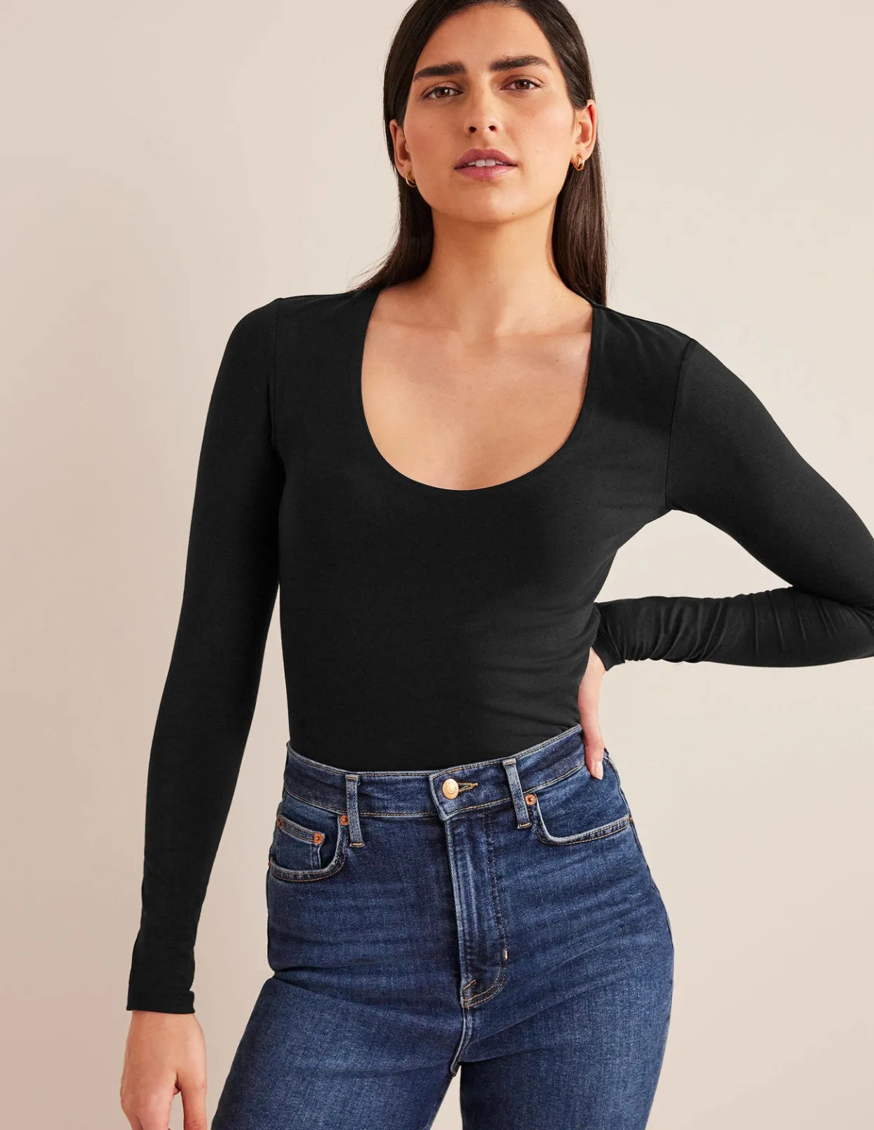 Shop Double Layer Scoop Neck Top Women Tops & Blouses