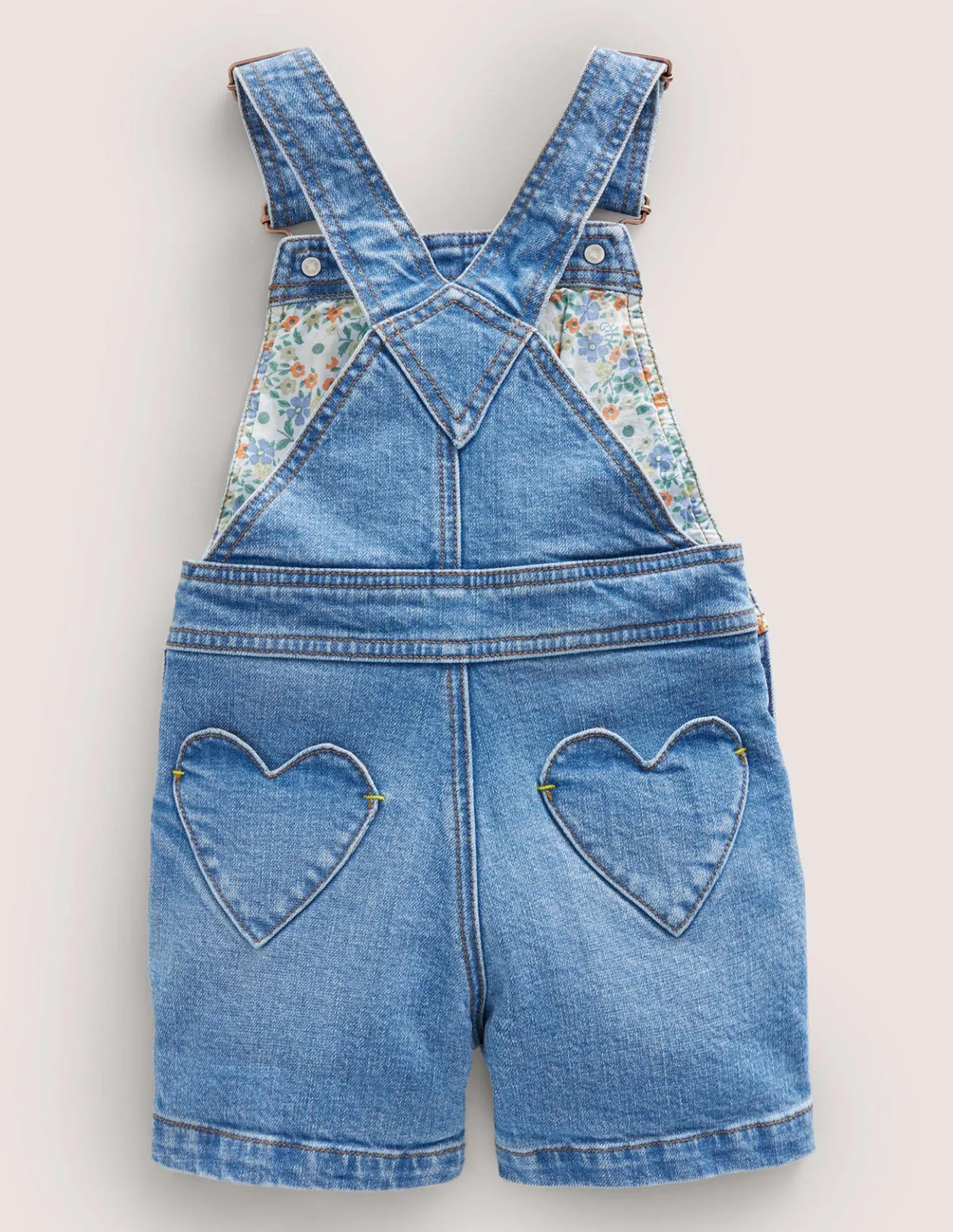 Sale Heart Pocket Short Dungarees Girls Dresses