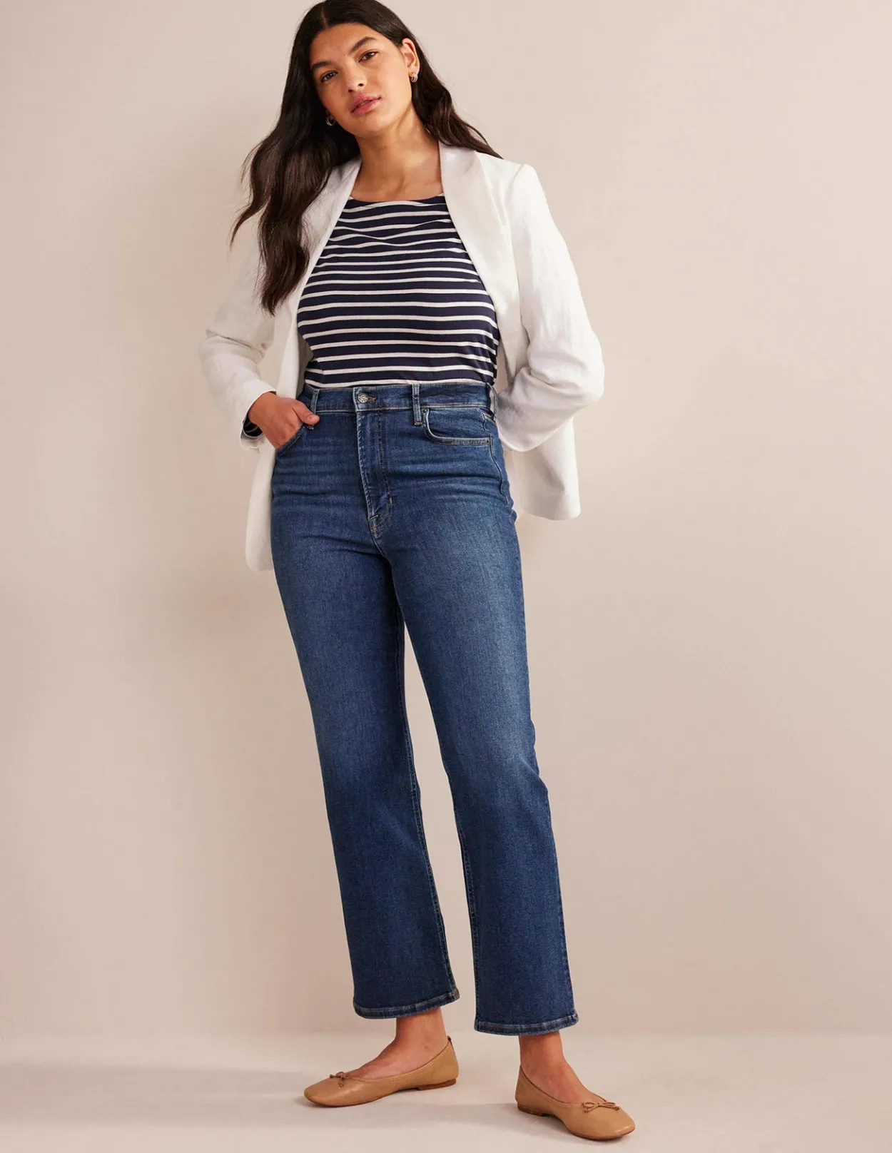 Sale High Rise True Straight Jeans Women Jeans