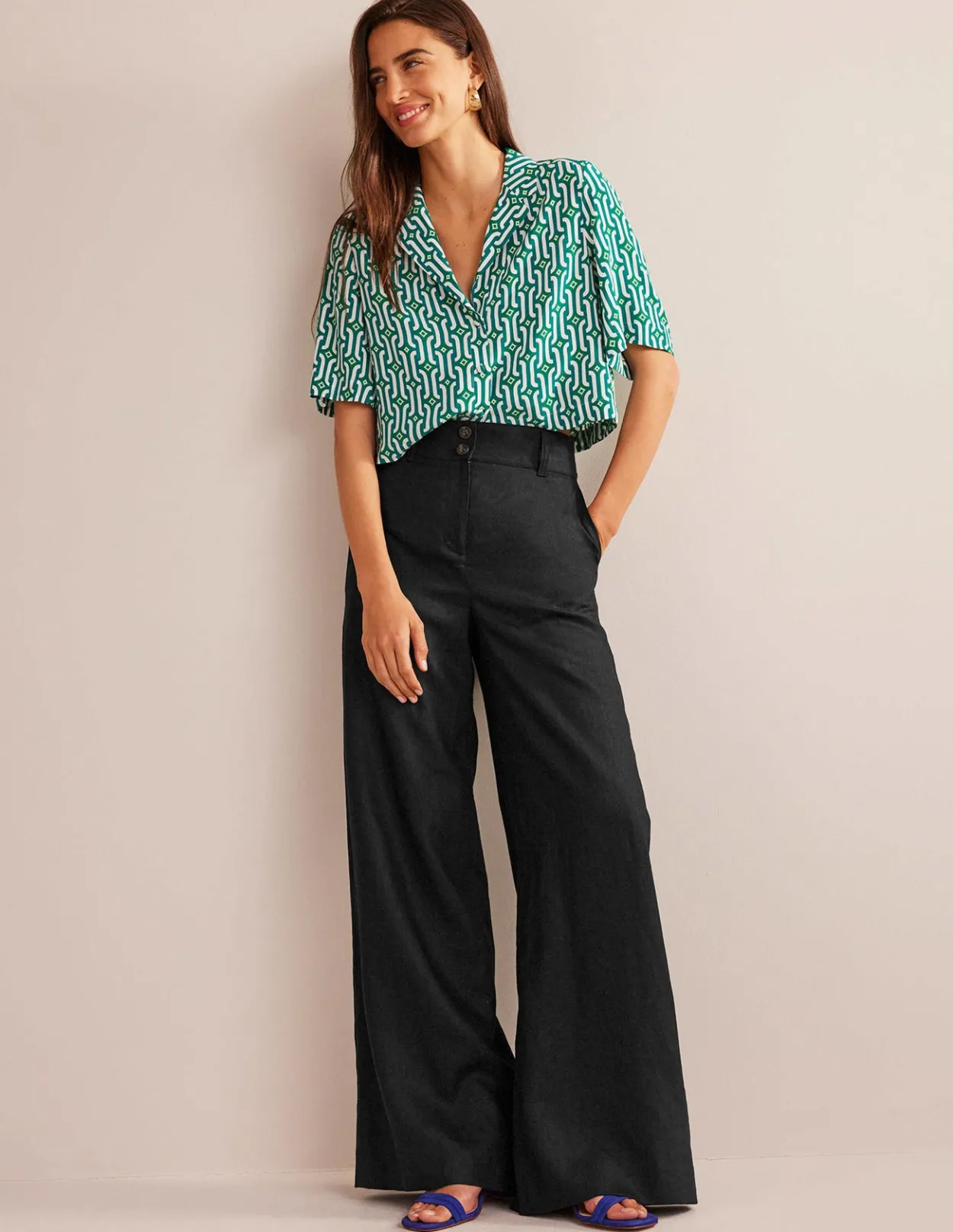 Online Highbury Linen Trousers Women Trousers