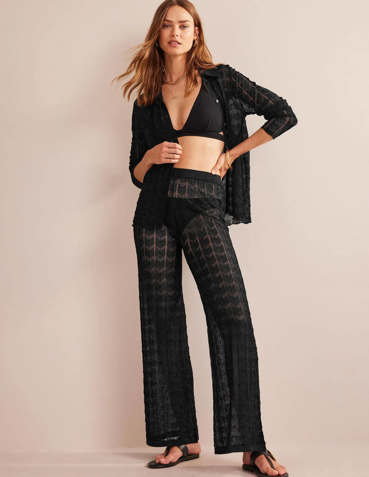 Cheap Knitted Beach Trousers Women Trousers