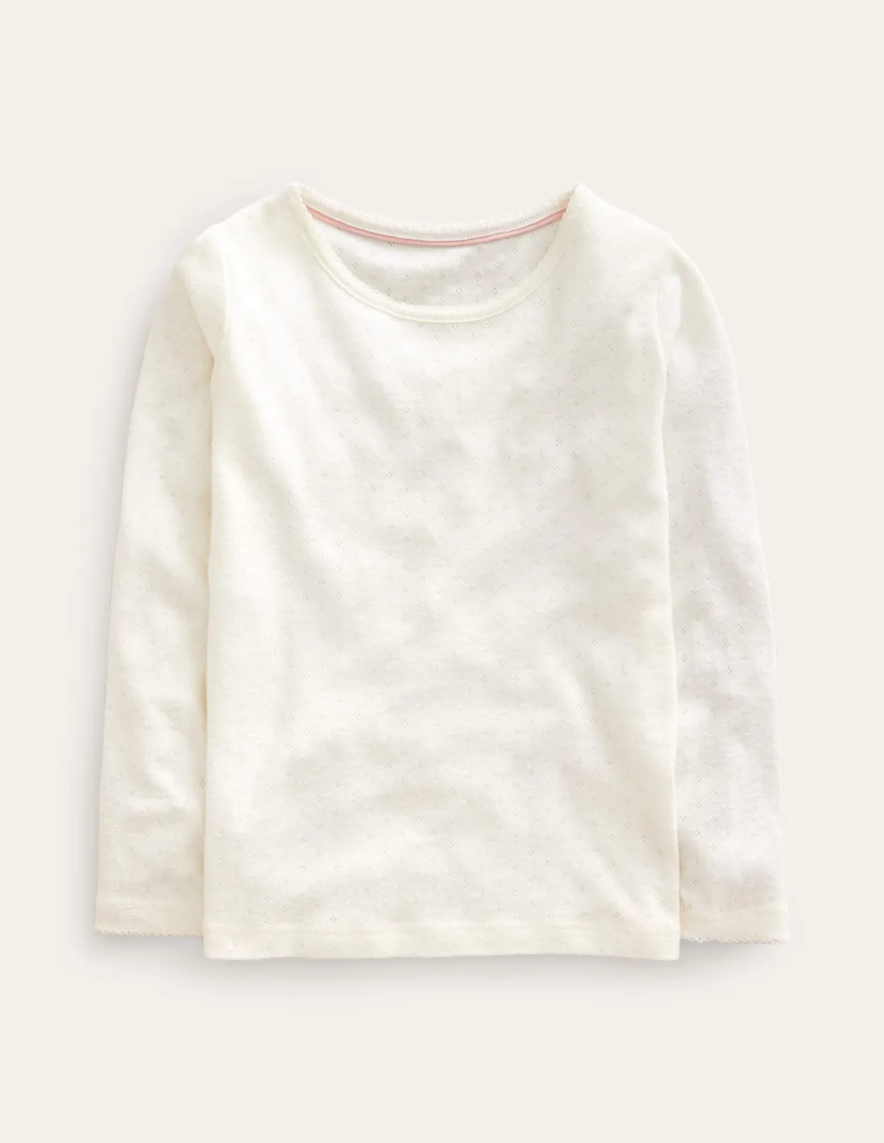 Store Long Sleeve Pointelle Top Girls Essentials