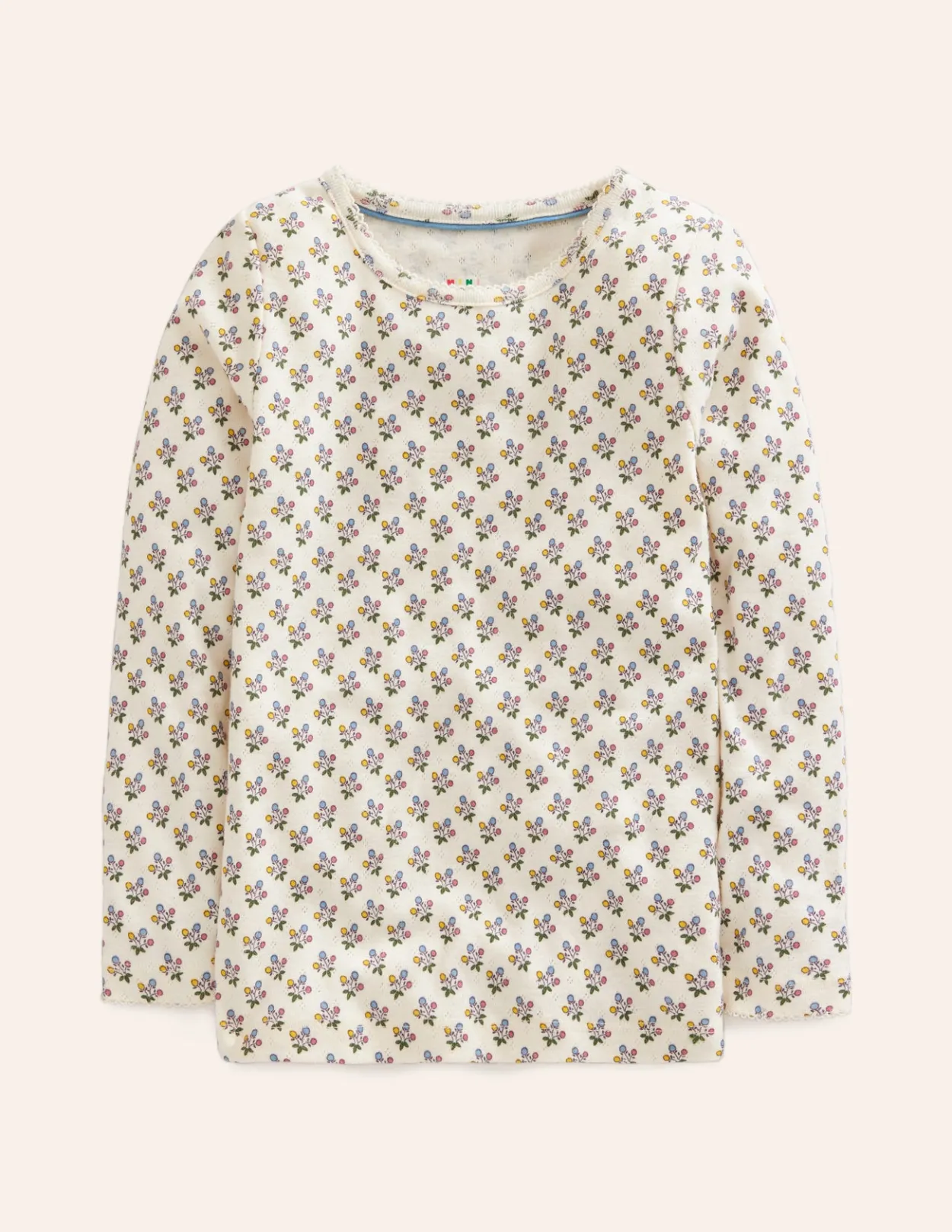 Outlet Long Sleeve Pointelle Top Girls Essentials