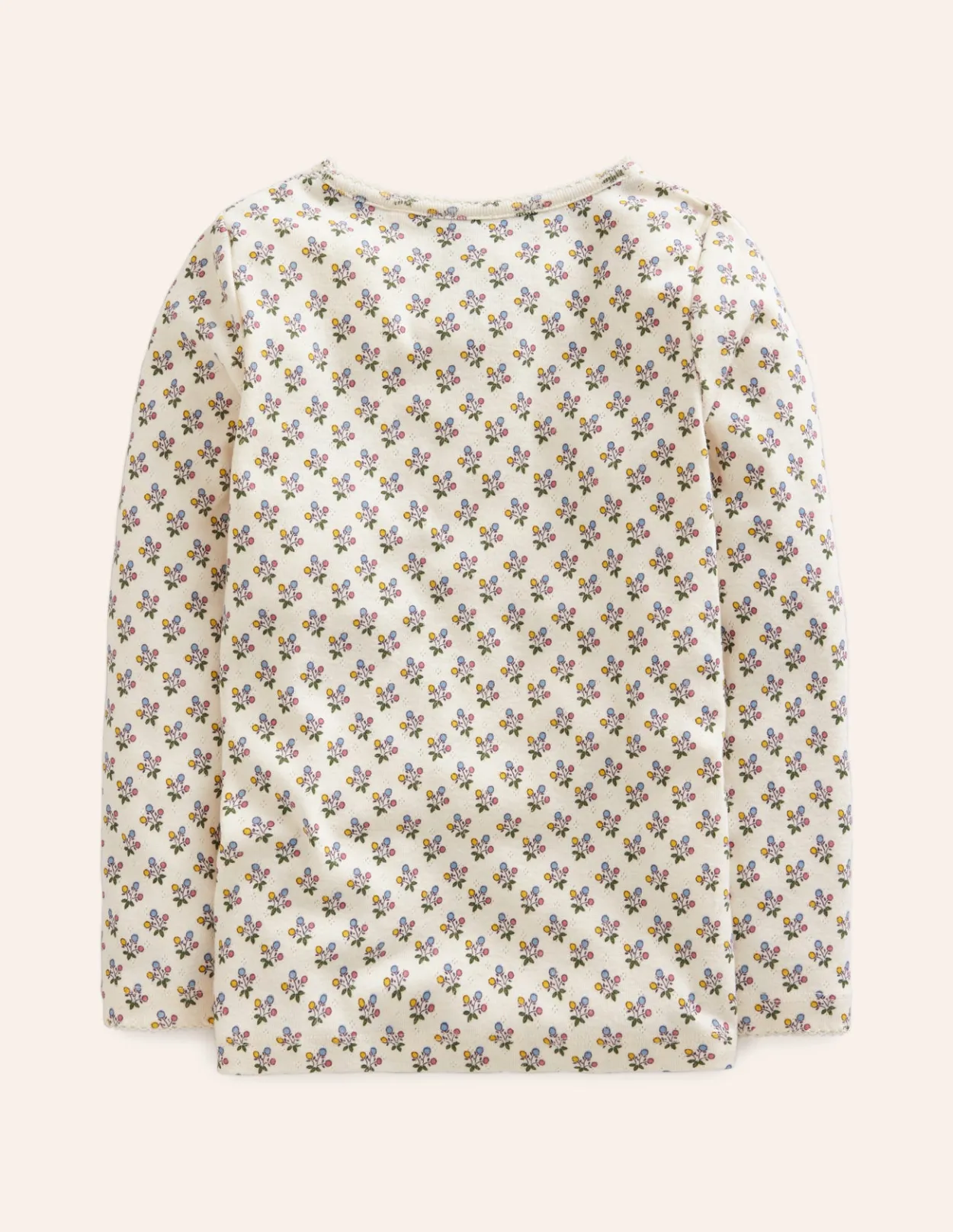 Outlet Long Sleeve Pointelle Top Girls Essentials