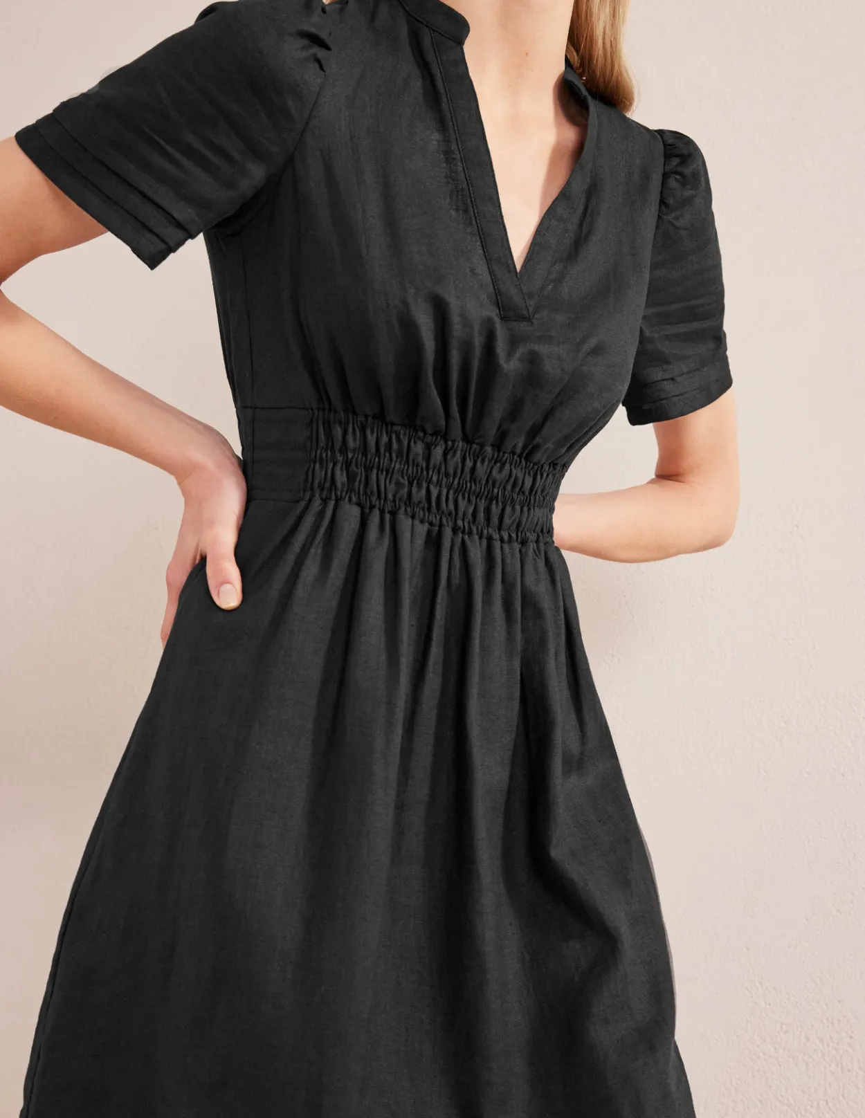 Discount Pintuck Detail Midi Dress Women Dresses