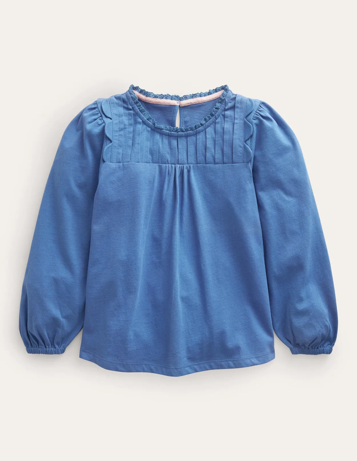 Sale Scallop Detail Long Sleeve Top Baby & Toddler Tops & T-Shirts