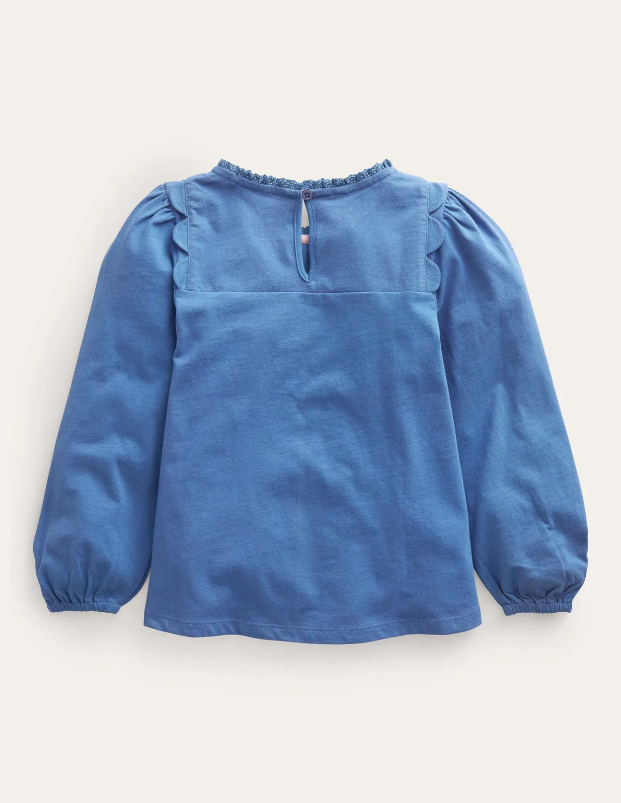 Sale Scallop Detail Long Sleeve Top Baby & Toddler Tops & T-Shirts