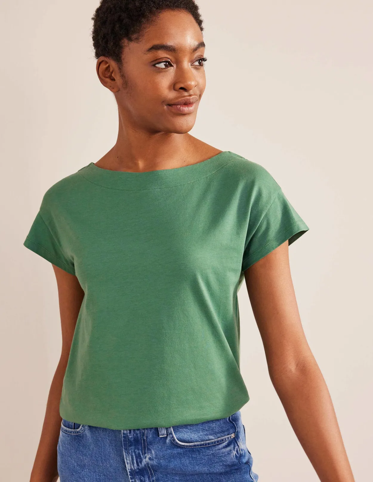 New Supersoft Boat Neck T-Shirt Women Tops & Blouses