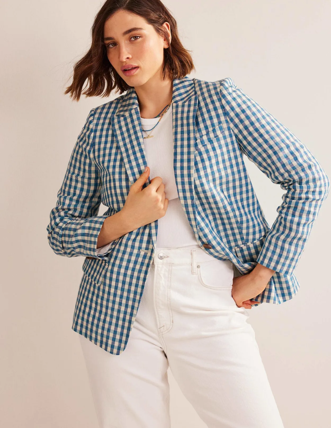 Discount The Cambridge Linen Blazer Women Coats & Jackets